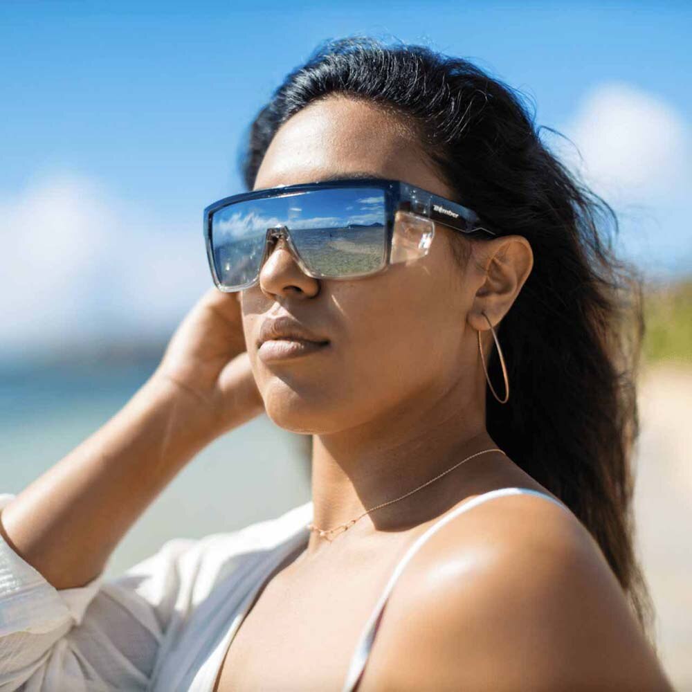 Bomber Eyewear BZ104 Buzz Safety Silver Mirror ANSI Z87+ Sunglasses with Removable Side Shields - 9
