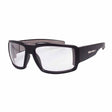 Bomber Eyewear M201 Photochromic Safety Glasses with Fire Red Orange Mirror Lens and Gray Foam