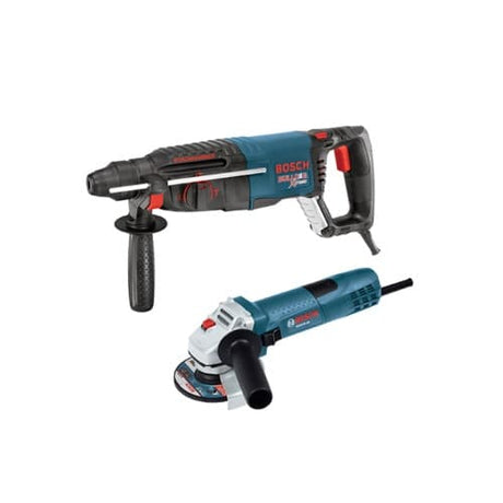 Bosch 11255VSR-GWS8 1" SDS-Plus Bulldog Xtreme Rotary Hammer with 4.5" Small Angle Grinder