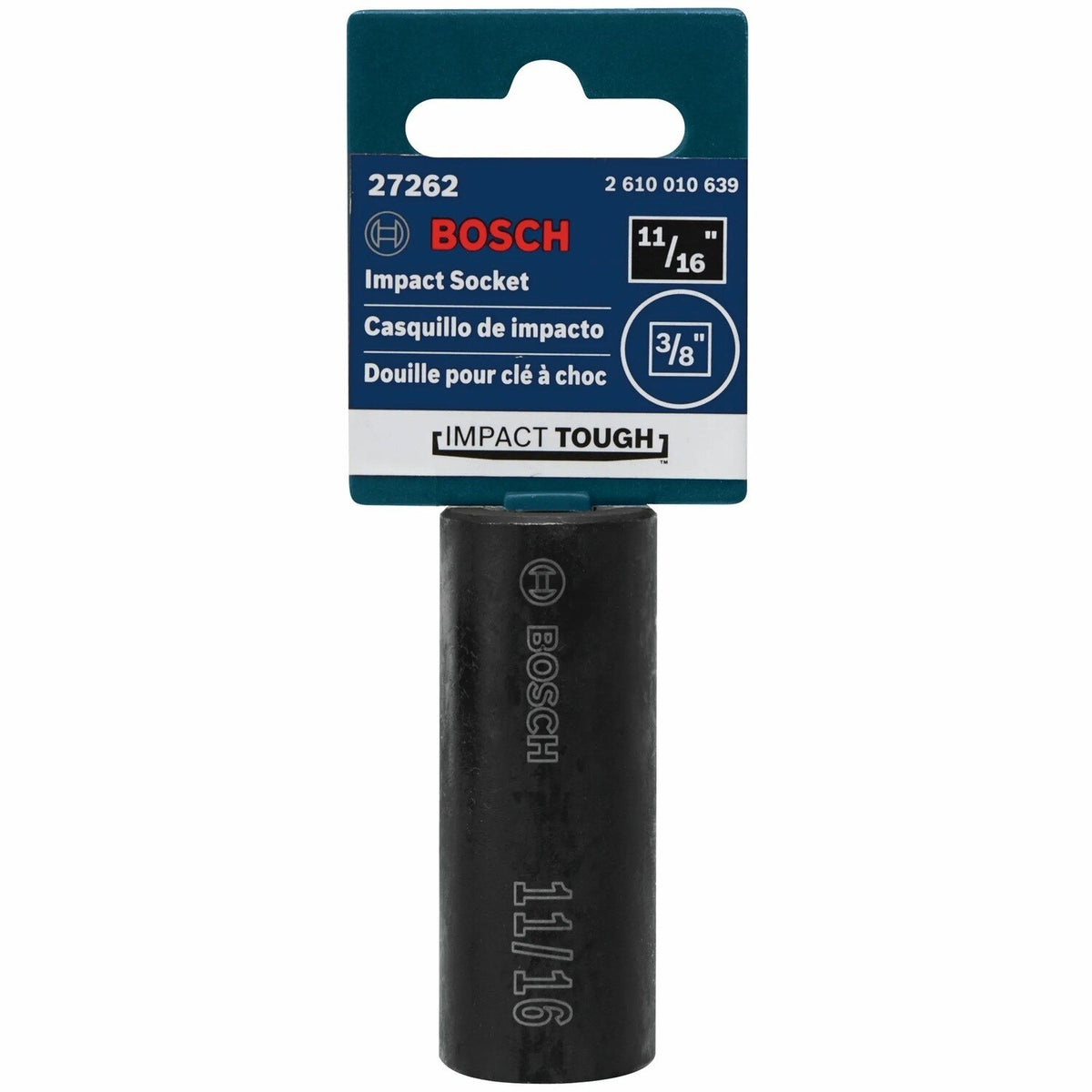 Bosch 27262 11/16" Impact Tough Deep Well Socket with 3/8" Shank - 2