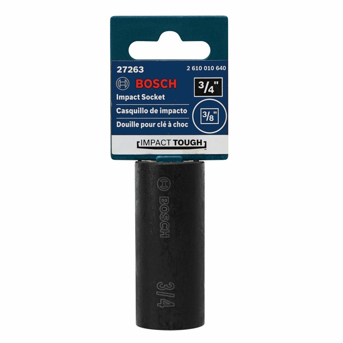 Bosch 27263 3/4" Impact Tough Deep Well Socket with 3/8" Shank - 2