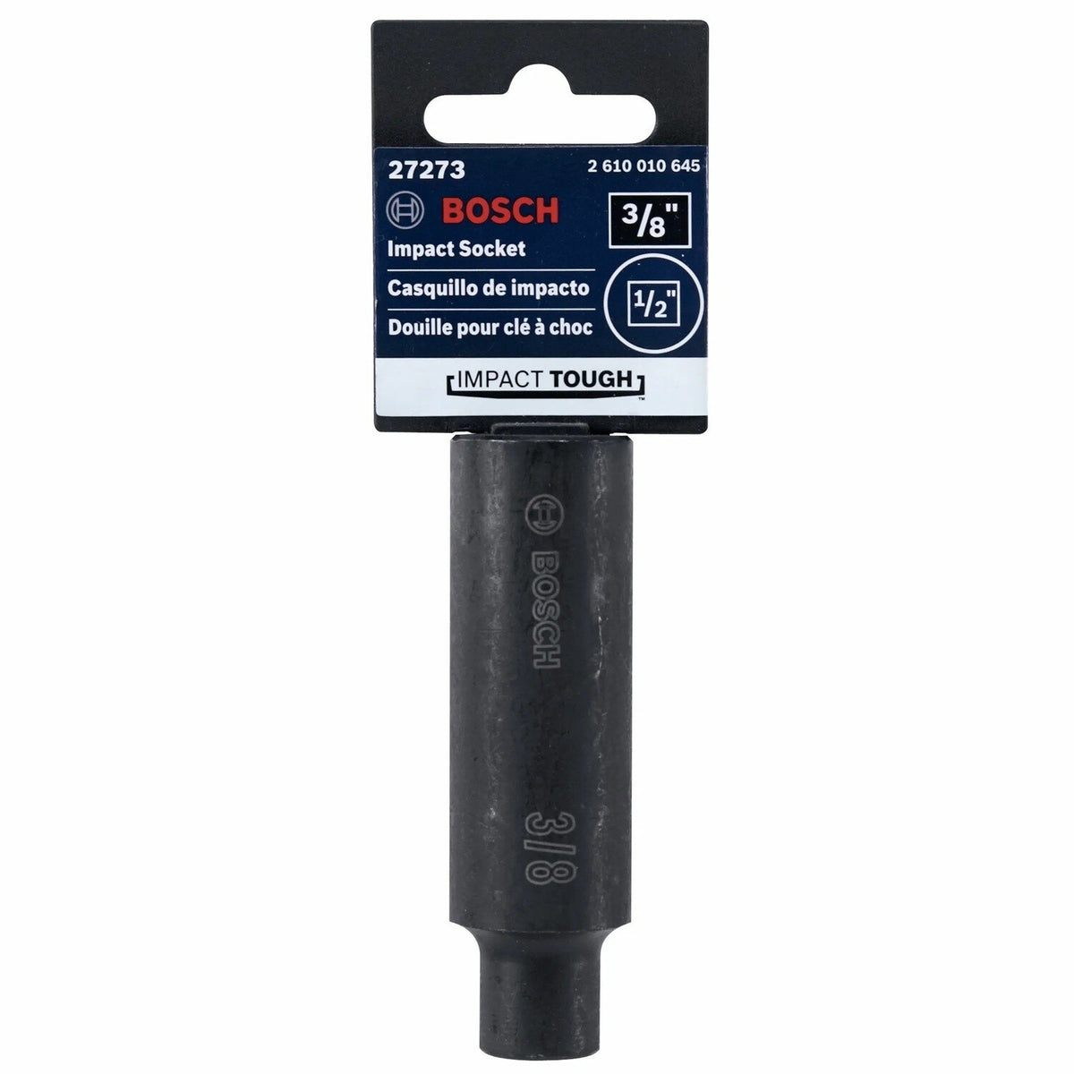 Bosch 27273 3/8" Impact Tough Deep Well Socket with 1/2" Shank - 2