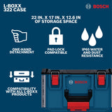 Bosch 322 L BOXX Contractor Midsize Modular Tool Storage Box 22" x 17" x 12.7" - 3