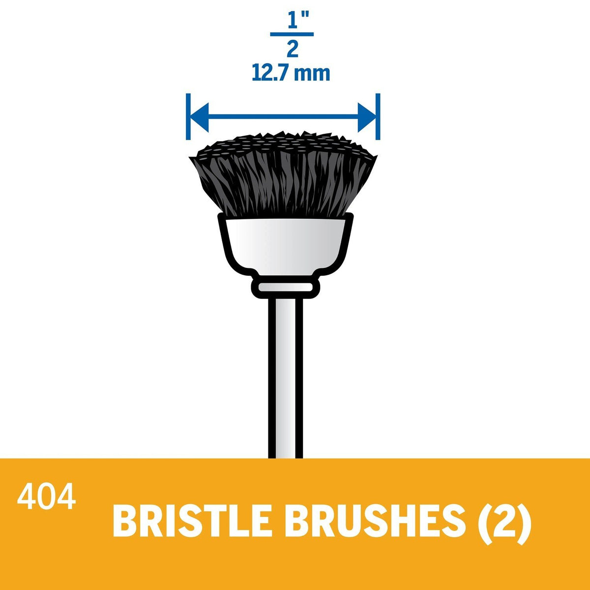 Bosch 404-02 1/2" Nylon Bristle Brushes for Cleaning and Polishing (2 Pack) - 2