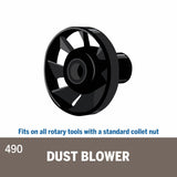 Bosch 490 Dust Blower Rotary Tool Attachment for Improved WorkPack Visibility - 2