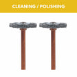 Bosch 530-02 3/4" Sta"less Steel Brushes with 1/8" Shank for Cleaning and Polishing (2 Pack)