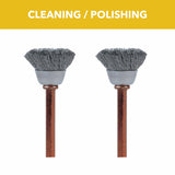 Bosch 531-02 1/2" Stainless Steel Brushes for Cleaning and Polishing (2 Pack)