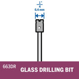 Bosch 663DR 1/4" Diamond Glass Drilling Bit for Glass and Tile - 2