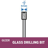 Bosch 663DR 1/4" Diamond Glass Drilling Bit for Glass and Tile - 2