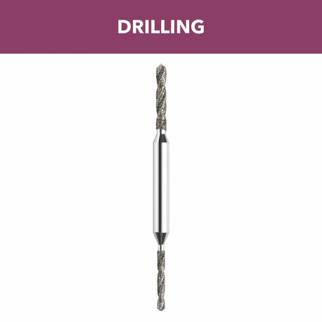Bosch 664DR 2" Dual Size Diamond Coated Drill FlipBit for Glass Tile Stone and Ceramic