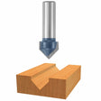 Bosch 84306M 90 Degree 3/4" Carbide Tipped V-Groove Router Bit with 1/2" Shank