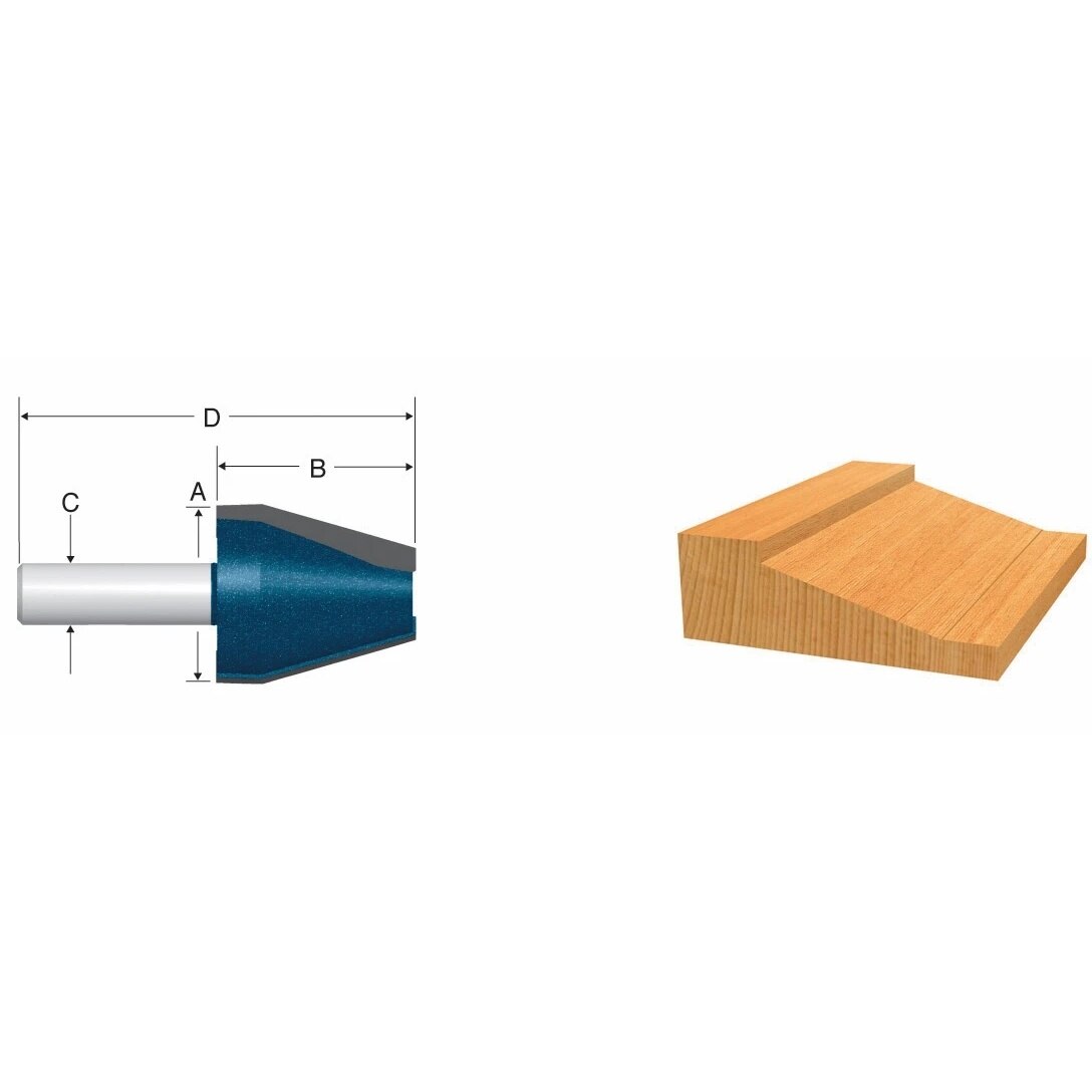 Bosch 84520M 1-1/8" x 1-5/8" Carbide Tipped Traditional Vertical Raised Panel Router Bit