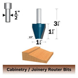 Bosch 84520M 1-1/8" x 1-5/8" Carbide Tipped Traditional Vertical Raised Panel Router Bit - 2