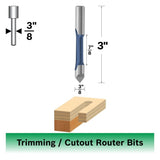 Bosch 85147 3/8" x 7/8" 1-Flute Pilot Panel Straight Cutout Router Bit - 2