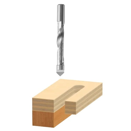 Bosch 85183 1/4" x 5/8" High Speed Steel Pilot Panel Down Spiral Router Bit