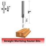 Bosch 85209MC 1/8" x 7/16" Solid Carbide Single-Flute Straight Router Bit - 2