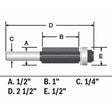 Bosch 85216MC 1/2" x 1" Carbide-Tipped Triple-Flute Flush Trim Router Bit