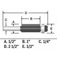 Bosch 85216MC 1/2" x 1" Carbide-Tipped Triple-Flute Flush Trim Router Bit