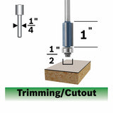 Bosch 85216MC 1/2" x 1" Carbide-Tipped Triple-Flute Flush Trim Router Bit - 2