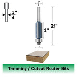 Bosch 85216M 1/2" x 1" Carbide Tipped 3-Flute Flush Trim Router Bit - 2
