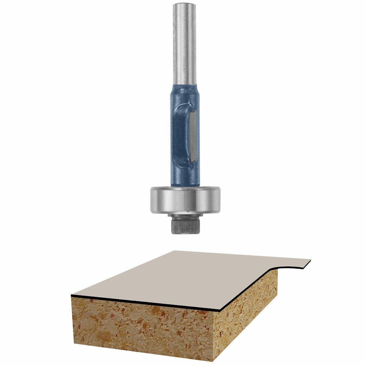 Bosch 85217M 3/16" Carbide Tipped 1 Flute Overhang Cutoff Router Bit with 1/4" Shank