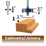 Bosch 85218MC 3/8" x 1/2" Carbide-Tipped Rabbeting Router Bit with 1/4" Shank - 3