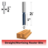 Bosch 85223M 9/32" x 1" Carbide Tipped 2-Flute Straight Router Bit - 2