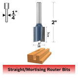 Bosch 85229M 9/16" x 3/4" Carbide Tipped 2-Flute Straight Router Bit - 2