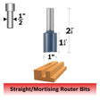 Bosch 85243M 1" x 1-1/4" Carbide Tipped 2-Flute Straight Router Bit