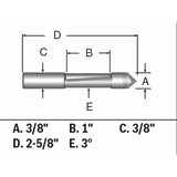 Bosch 85245SMC 3/8" x 1" Carbide-Tipped Single-Flute Shear Angle Pilot Panel Router Bit - 2