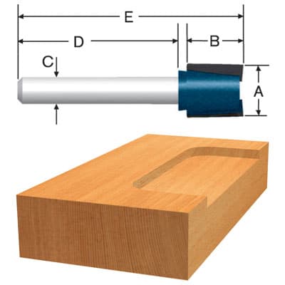 Bosch 85248MC 3/4" Diameter 3/4" Cut Carbide Tipped Hinge Mortising Router Bit