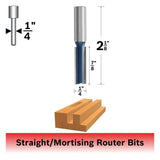 Bosch 85250M 1/4" x 7/8" Carbide Tipped 2-Flute Straight Router Bit - 2