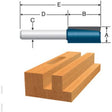 Bosch 85251M 1/2" x 2" Carbide-Tipped Double-Flute Straight Router Bit