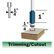 Bosch 85266SM Carbide Tipped 2 Flute Flush and Bevel Laminate Trim Bit for Laminates and Veneers