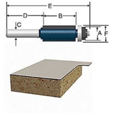 Bosch 85266M 1/2" x 1" Carbide Tipped 2-Flute Flush Trim Router Bit