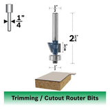 Bosch 85267M 1/2" x 5/8" Carbide Tipped 2-Flute Flush Trim Router Bit - 2