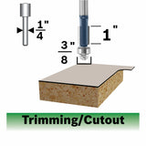 Bosch 85268MC 3/8" x 1" Carbide-Tipped Double-Flute Flush Trim Router Bit