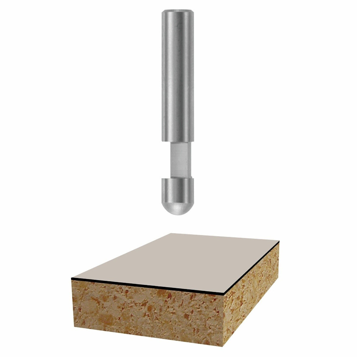 Bosch 85285B100 1/4" x 1/4" Solid Carbide 1-Flute Flush Trim Router Bit (100 Pack)