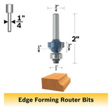 Bosch 85290MC 1/8" x 3/8" Carbide-Tipped Roundover Router Bit with 1/4" Shank - 2