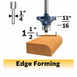 Bosch 85297MC 1/2" x 11/16" Carbide Tipped Roundover Router Bit with 1/4" Shank and Bearing
