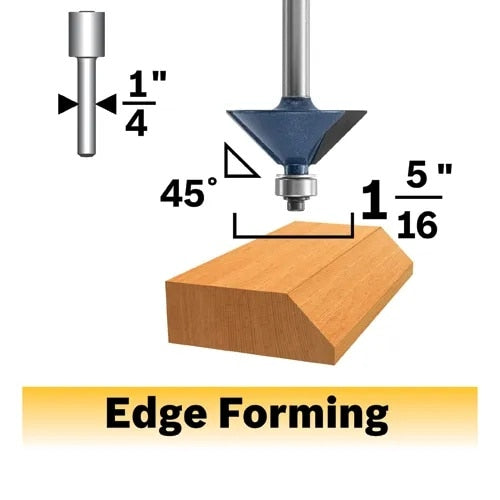 Bosch 85298MC 1-5/16" x 45 Degree Carbide-Tipped Chamfer Router Bit - 2