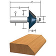 Bosch 85298M 1-5/16" x 45 Degree Carbide Tipped Chamfer Router Bit with Bearing and 1/4" Shank