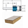 Bosch 85431M 10 Degree x 3/8" Carbide Tipped 2-Flute Bevel Trim Router Bit with 1/4" Shank