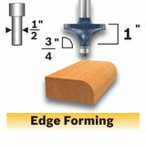 Bosch 85434MC 3/4" x 1" Carbide-Tipped Roundover Router Bit with 1/2" Shank