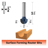 Bosch 85447M 5/16" x 5/8" Carbide Tipped Core Box Router Bit - 2