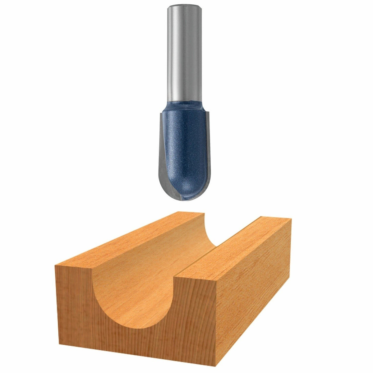 Bosch 85450M 3/8" x 3/4" Carbide Tipped Extended Round Nose Router Bit with 1/2" Shank
