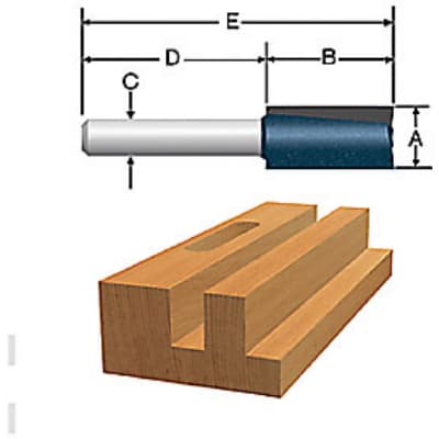 Bosch 85454M 5/8" x 1-1/4" Carbide Tipped 2-Flute Straight Router Bit