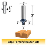 Bosch 85471M Quarter Inch by Half Inch Carbide Tipped Plunge Roundover Router Bit - 2
