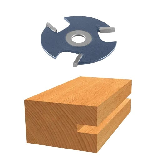 Bosch 85530M 5/32" Carbide Tipped 3-Wing Slotting Cutter Bit for Moldings and Edge Details