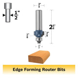 Bosch 85588M 1/8" x 3/8 " Carbide Tipped Roundover Router Bit with 1/2" Shank - 2